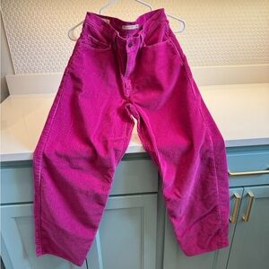 Levis Magenta Pink Corduroy Women baggy dad Jeans size 26